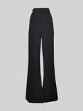 DAIIIBABYYY  -  Beauty Blue Black Women's Pants Office Lady Suit Pant New Fashion High-Waisted Pocket Loose Simple Button Female Wide-leg Pants