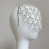 Daiiibabyyy  Bar Mitzvah Crown Hair Hoop Head Chain Bride Tiaras Korean Style Cap Head Chain Hair Accessories Headband