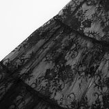 DAIIIBABYYY  -  Sexy Black Lace Long Skirt Women Y2K Streetwear Mesh Sheer Maxi Skirts Summer Dark Coquette Gyaru Harajuku Gothic Faldas