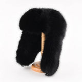 Daiiibabyyy  Fluffy Imitation Mink Fur Bomber Hats Men's Autumn and Winter Korean Version Plush Pilot Hat Female Ins Blogger Cycling Cold Hat