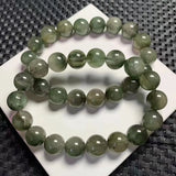 DAIIIBABYYY  -  11.5MM Natural Green Rabbit Hair Quartz Bracelet Charms Handmade Fortune Energy Bangle Mineral Woman Amulet Jewelry Gift 1PCS