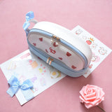 Daiiibabyyy  Children's Pencil Cases Cartoon Girl Cherry Cute Japanese Kawaii Sweet Large Capacity Multifunctional High-quality Storage Bags
