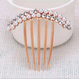 DAIIIBABYYY  -  5 Teeth Hair Side Combs Pearl Crystal Hairpin Comb Wedding Bridal Rhinestone Pearl Crystal Hair Comb Claw Hairpin Hair Accessory