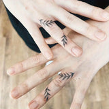 Daiiibabyyy  1 Sheet Herbal Finger Tattoo Sticker Waterproof and Long-lasting Temporary Tattoo