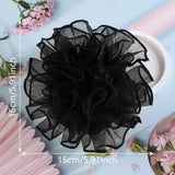 Daiiibabyyy  1PC Ruffled Organza Hair Scrunchies, Multi - Color Chiffon Hair Ties, Stylish Hair Accessories, Ideal for Daily & Party Looks