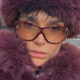 Daiiibabyyy  Stylish Big Frame Y2K Women Sunglasses Retro Cool for Street and Party Accessories
