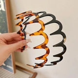 DAIIIBABYYY  -  Fashion Bangs Broken Hair Teethed Non-slip Amber HairBand for Women Girls Sweet Hair Ornament Headband Fashion Hair Accessories