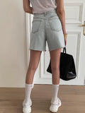 DAIIIBABYYY  -  Streetwear Light Blue Denim Shorts Women Korean Fashion High Waist Biker Shorts Jeans Feminino Summer Casual Chic