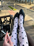 Daiiibabyyy  American Hot Girl  Y2K Polka Dot Thigh Socks Hot Selling Print Over The Knee Sweet Cute Stockings Spring Skirt Thigh Socks Women