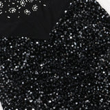 DAIIIBABYYY  -  Sexy Black Diamond Dresses for Woman Spaghetti Strap V Neck Sheath Mini Length Elegant Evening Night Club Vestidos Mujer Dress