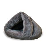 DAIIIBABYYY  -  Cat and Dog Triangle Pet Nest Winter Thickened and Warm Pet Mat Mongolian Yurt Fury Half Closed Sleeping Bag Pet Rest Supplies