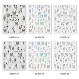 Daiiibabyyy Holographic Butterfly Nail Art Stickers Silver Metal Aurora Effect Laser Stars Sliders for Nails 3D Adhesive Decal Manicure