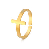 DAIIIBABYYY  -  Jesus Cross Love Stainless Steel Open Ring Women's Faith Christian Guardian Fashion Party Gift Jewelry New 2024