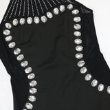 DAIIIBABYYY  -  Sexy Dresses for Woman O Neck Sleeveless Diamond Side Split Ankle Length Elegant Ladies Birthday Party Dinner Vestidos Mujer New