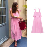 Daiiibabyyy  Summer New Dress Women's Fashion Slim Tube Top Elegant Young Women's Sling Long Dress Street Chic Holiday Summer Dresses