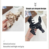 Daiiibabyyy  3PCS Women's Silk Hair Clips, Cloud Hair Clips, Large Banana Claw Clips with Secure Hold, Non-Slip Hair Clips, Hair Accessory Se
