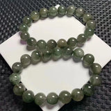 DAIIIBABYYY  -  11.5MM Natural Green Rabbit Hair Quartz Bracelet Charms Handmade Fortune Energy Bangle Mineral Woman Amulet Jewelry Gift 1PCS