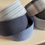 DAIIIBABYYY  -  Blue-gray plaid wide version headband sweet and fresh denim blue hairpin bag head going out daily versatile hairhoop