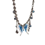 Daiiibabyyy  Rhinestone Butterfly Necklace Exaggerated Retro Vintage Zircon Necklace Jewelry Gifts Women's Choker Party