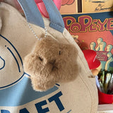 Daiiibabyyy Capybara Key Chain Pendant Soft Long Plush Cute Anime Fluffty Doll Children Gifts Kawaii Bag Pendant Keychain Porte - Clés
