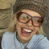 Daiiibabyyy  Stylish Big Frame Y2K Women Sunglasses Retro Cool for Street and Party Accessories