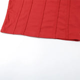 Daiiibabyyy  Fashion Women's Red Mini Dresses Strapless Backless Off-shoulder Body-shaping High Waist Sexy Charming Package Hip Vestidos
