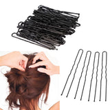 Daiiibabyyy  Basic U Shaped Black Metal Hairpin Hair Clips Invisible Hair Styling Bobby Pin Salon Hair Accessories Safe Hair Grip