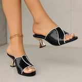 DAIIIBABYYY  -  Women's High Heeled Sandals Shoes Fashion Peep Toe Slip On Dress Shoes summer outdoor slides