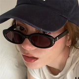 Daiiibabyyy  Vintage Oval Sunglasses Women New Trendy Punk Style Eyeglasses Fashion Luxury Brand Designer Eyewear UV400 Glasses