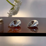 Daiiibabyyy  Luxury Top Quality Smooth Star Zircon Hoop Earrings for Women Girls Metal Chunky Sun Rhinestone Ear Buckle Punk Y2K Jewelry