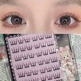 Daiiibabyyy  DIY Fashion Lash Extensions Glue-free Korean Style Girl Group lash Segemented Natural Long False Eyelash Self Sticking Eyelashes