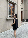 DAIIIBABYYY  -  French Three-dimensional Twisted Sleeveless Top Shorts Set Women Summer Casual Glossy Vest Two-piece Set