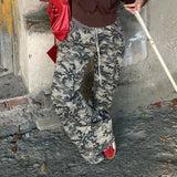 DAIIIBABYYY  -  Y2K Vintage Camouflage Women Sweatpants Harajuku Jogging American Retro Wide Leg Pants Baggy Trousers Hip Hop Casual