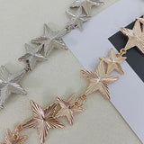 Daiiibabyyy  Fashion Golden Metal Waist Chain Belt High-End Luxury Brands Silver Stars Punk Gothic Y2K Waistband Designer Belts For Women