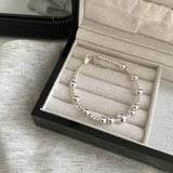 Daiiibabyyy 925 Sterling Silver Bead Korean INS Bracelet For Women Versatile Fashion Temperament Jewelry Gift Dropshipping