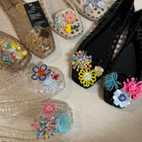 Daiiibabyyy  Crystal Handcrafted Beaded Jelly Shoes Shoes Buckles Sandals Accessory DIY Decorative Shoe Flower Slippers Jewelry Accessories