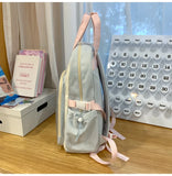 Daiiibabyyy  Ita Backpack Autumn High-capacity Canvas School Bag Transparent Preppy Style Girls Rucksack Teenage Display Bolsa Mujer Сумка