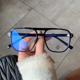 DAIIIBABYYY  -  Fashion Square Double Bridges TR90 Women Glasses Frame Clear Anti-Blu-Ray Eyewear Retro Men Optical Frame Computer Goggles