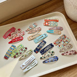 Daiiibabyyy  4 Ladies' Hair Clips Set Korean Polka Dot Dopamine Cute Kawaii Sweet Hair Clips Fashion Versatile Hair Accessories For Children