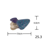 Daiiibabyyy  New fun personalized creative rhinestone mushroom hair clip hairpin acetate hair clip for the back of the head, updo, shark clip