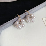 Daiiibabyyy  Silver Needle Pearl String Tassel C-shaped Drop Earrings 2025 Simple French Temperament Earring for Women Wholesale