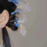 Daiiibabyyy  Fashion Plastic Fairy Butterfly Hairpins Resin Antique Headwear Tassel Butterfly Hair Sticks Hair Accessories Women