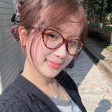DAIIIBABYYY  -  Y2K Cat Eye Triangle Frame Anti-Blue Light Glasses Classic Men Women Reading Eyewear Retro Triangle Frame Transparent Eyeglasses