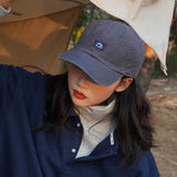 Daiiibabyyy  Spring/Summer Couple Big Head Waist Duck Tongue Hat Soft Top Sunscreen Baseball Hat Men's Japanese Sunshade Hat
