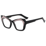 Daiiibabyyy  Large Frame Cat Eye Reading Glasses, Personalized Fashion Glasses, High-definition Anti Blue Light Presbyopia Glasses, 0 To+400
