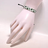 Daiiibabyyy  New Retro Ethnic Fabric Printed Plant Hemp Leaves Handmade Woven Bracelets for Men Women Personality Jewelry Accessories Gifts