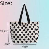 Daiiibabyyy  Polka Dot Print Shoulder Bag Large Capacity Tote Sac Femme Fashion Canvas Bolso Bags for Woman Korean Casual Bolsos Mujer