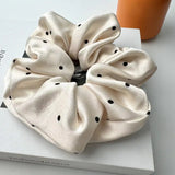 DAIIIBABYYY  -  Black and White Dot Hair Scrunchies for Girls and Women