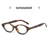 Daiiibabyyy  Small Frame Finished Reading Glasses 0+0.5+1.0+1.5+2.0+2.5+3.0 +3.5 +4.0 Elliptical  Full Frame Anti Blue Light Eyeglass Lenses