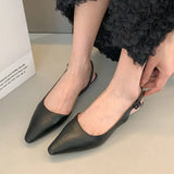 Daiiibabyyy Daiiibabyyy 2024 Spring New Brown Shallow Slip On Women Slingback Shoes Soft Casual Ladies Sandal Shoes Flat Heel Outdoor Dress Mules